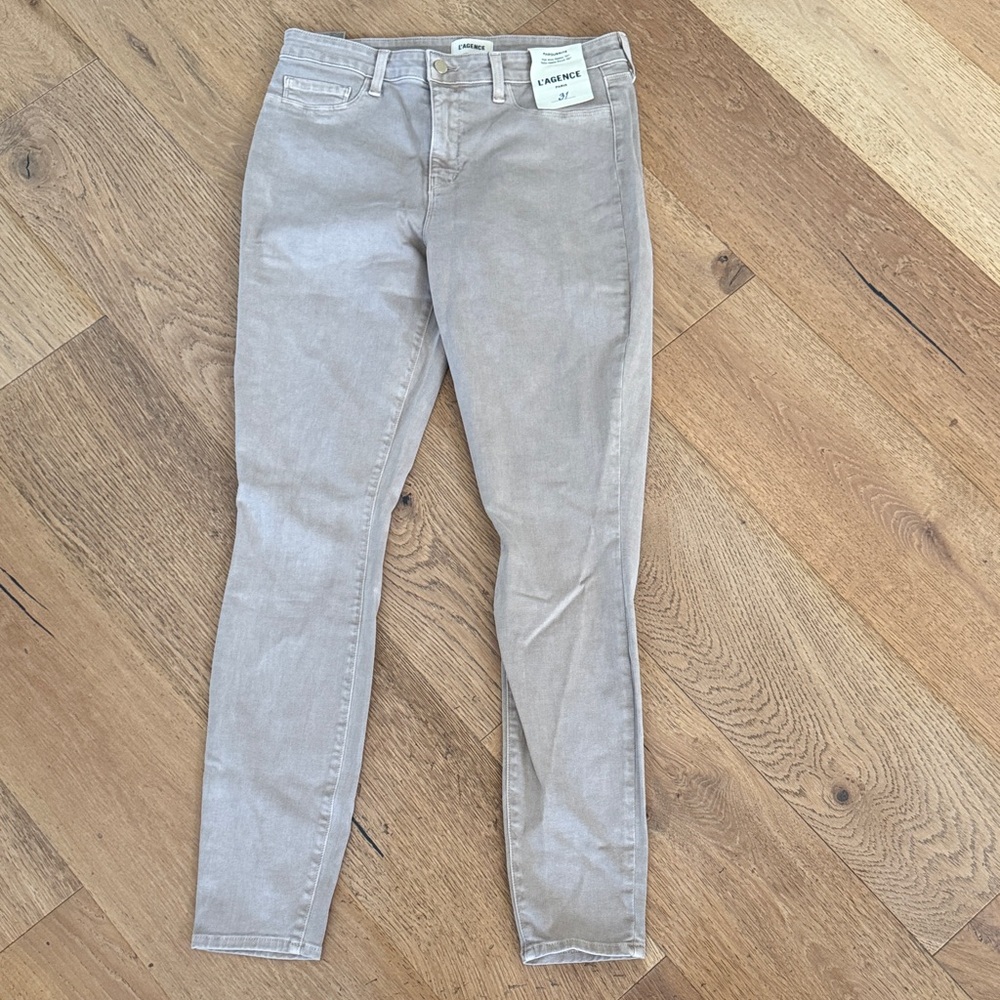 L'AGENCE Women's Light Tan Skinny Jeans